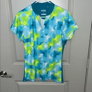 Cutter & Buck Annika Turquoise Activewear Top